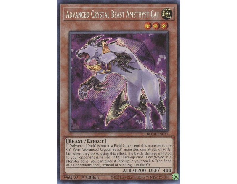 Advanced Crystal Beast Amethyst Cat (BLCR-EN011) - 1st Edition