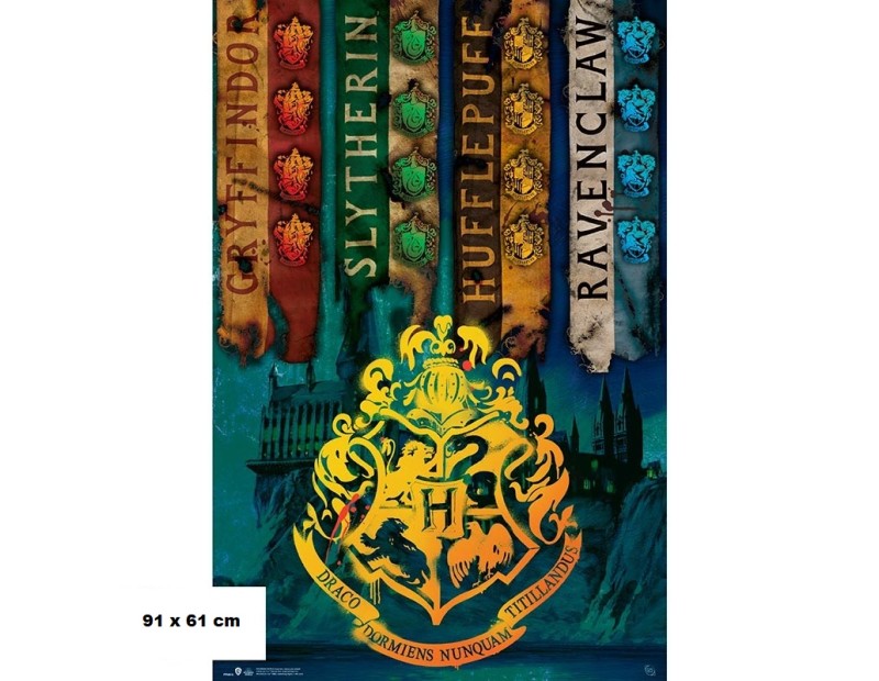 Αφίσα Hogwarts Houses (91x61)