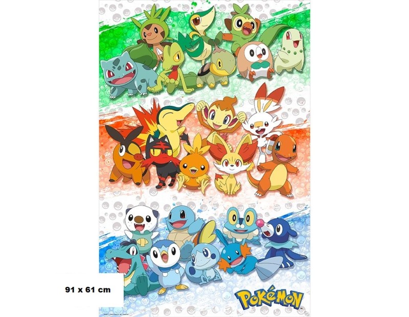 Αφίσα Pokemon Starters (91x61)
