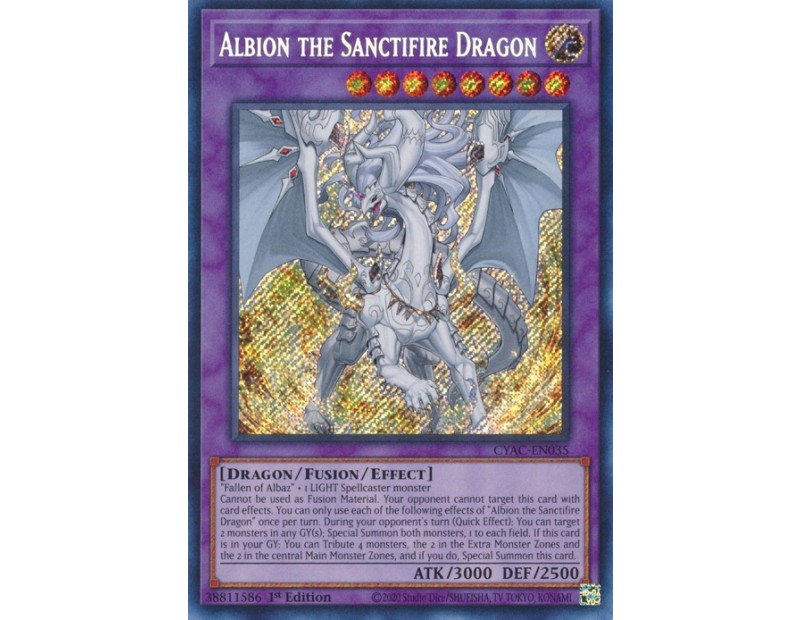 Albion the Sanctifire Dragon (CYAC-EN035) - 1st Edition