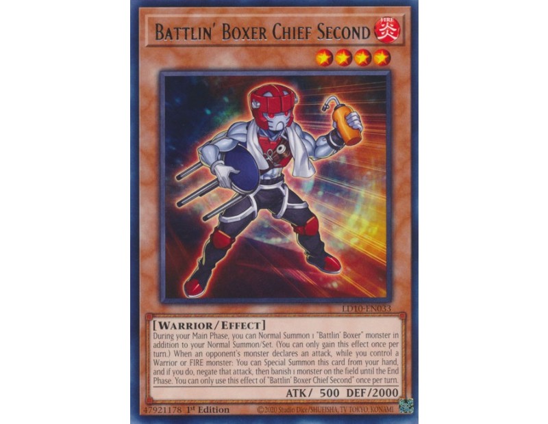 Battlin' Boxer Chief Second (LD10-EN033) - 1st Edition