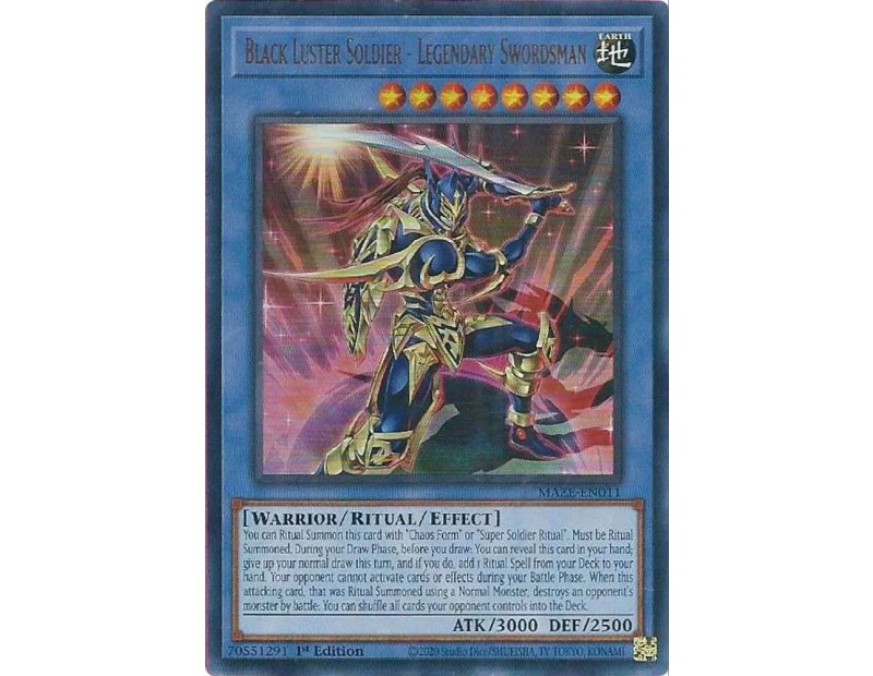 Black Luster Soldier - Legendary Swordsman (MAZE-EN011) - 1st Edition