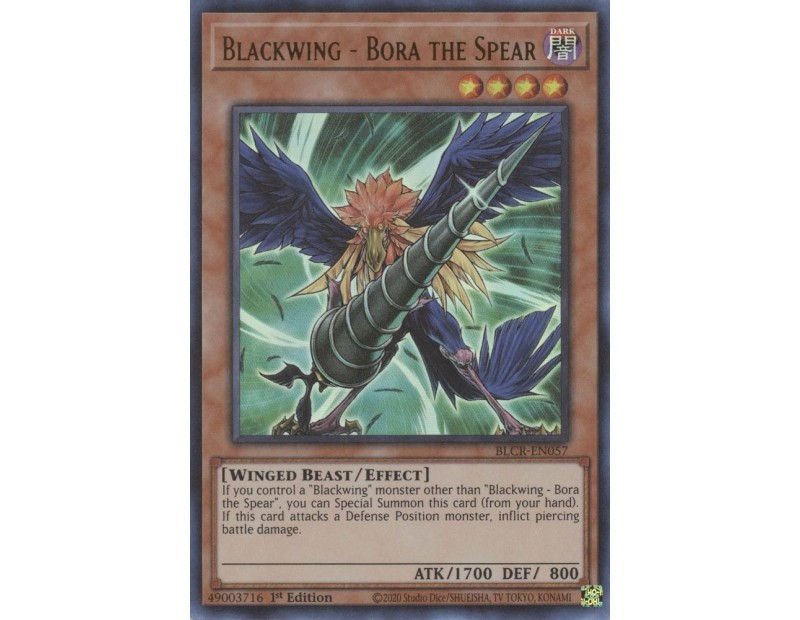 Blackwing - Bora the Spear (BLCR-EN057) - 1st Edition