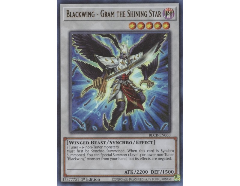 Blackwing - Gram the Shining Star (BLCR-EN063) - 1st Edition