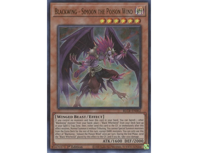 Blackwing - Simoon the Poison Wind (BLCR-EN062) - 1st Edition