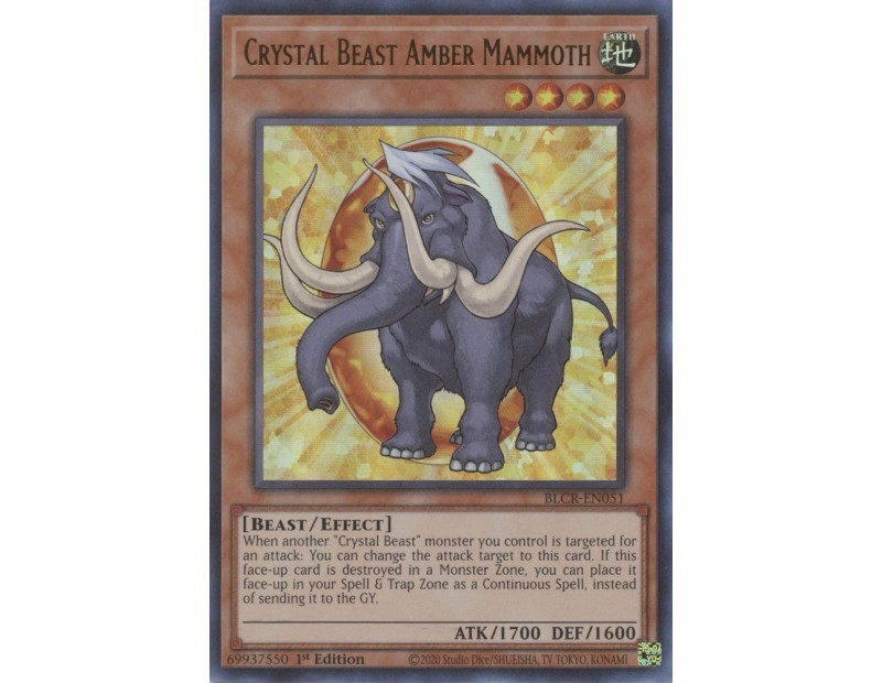 Crystal Beast Amber Mammoth (BLCR-EN051) - 1st Edition