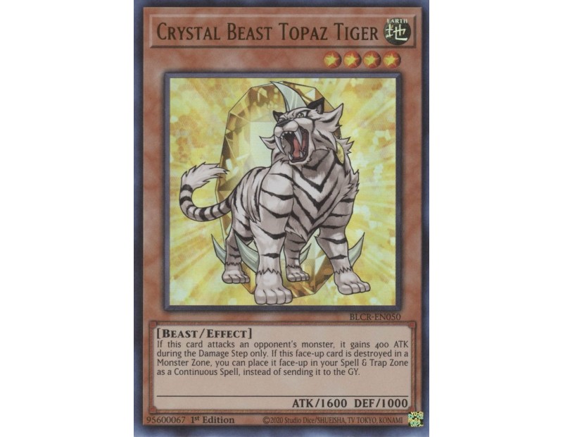 Crystal Beast Topaz Tiger (BLCR-EN050) - 1st Edition