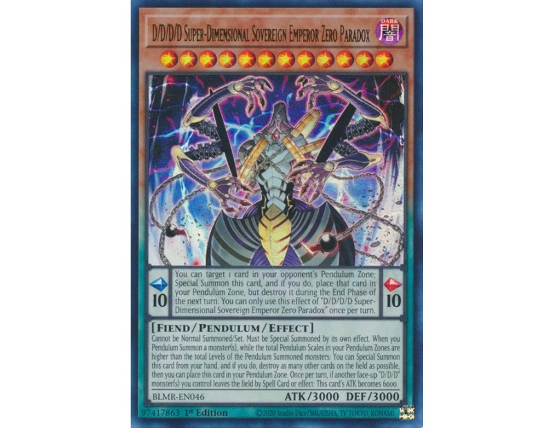 D/D/D/D Super-Dimensional Sovereign Emperor Zero Paradox (BLMR-EN046) - 1st Edition