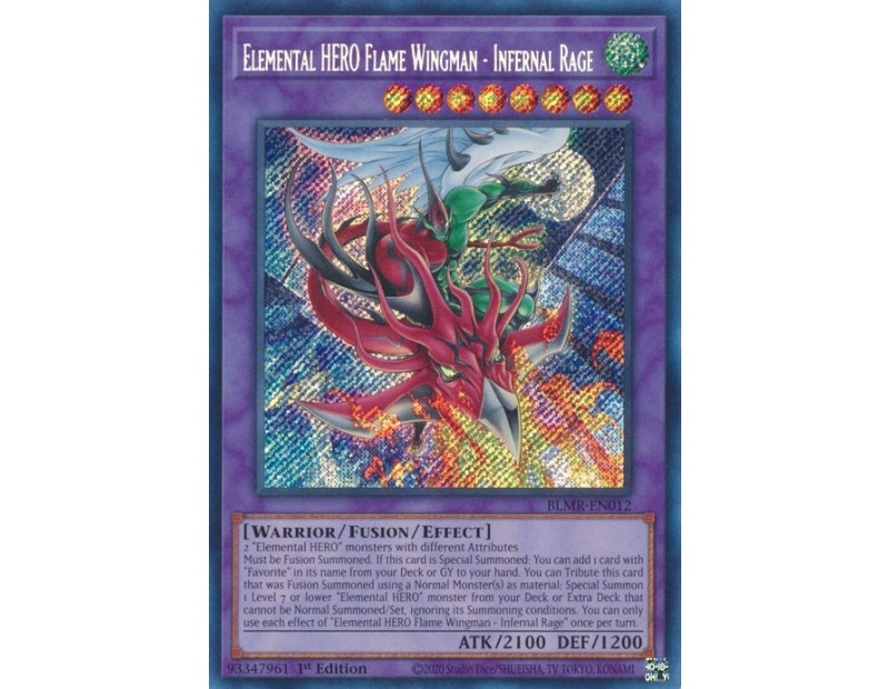 Elemental HERO Flame Wingman - Infernal Rage (BLMR-EN012) - 1st Edition