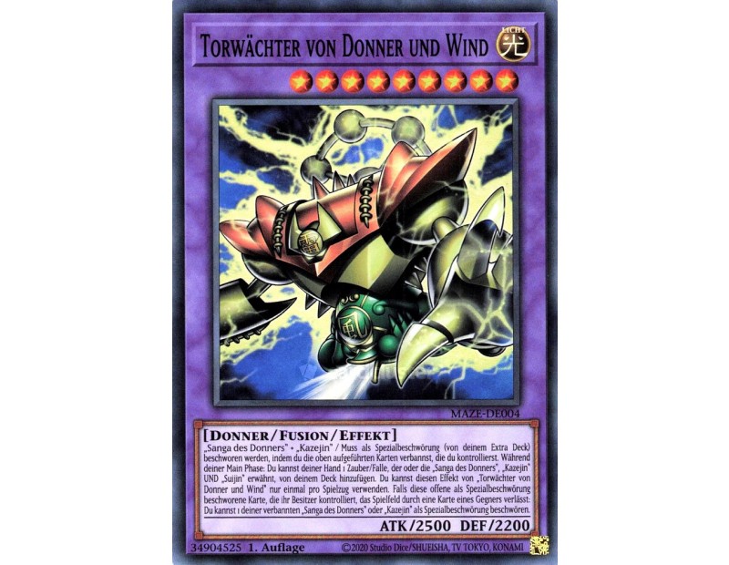 Gate Guardian of Thunder and Wind (MAZE-EN004) - 1st Edition