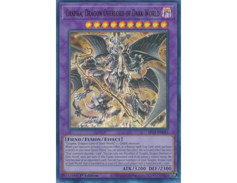 Grapha, Dragon Overlord of Dark World (SR13-EN041) - 1st Edition