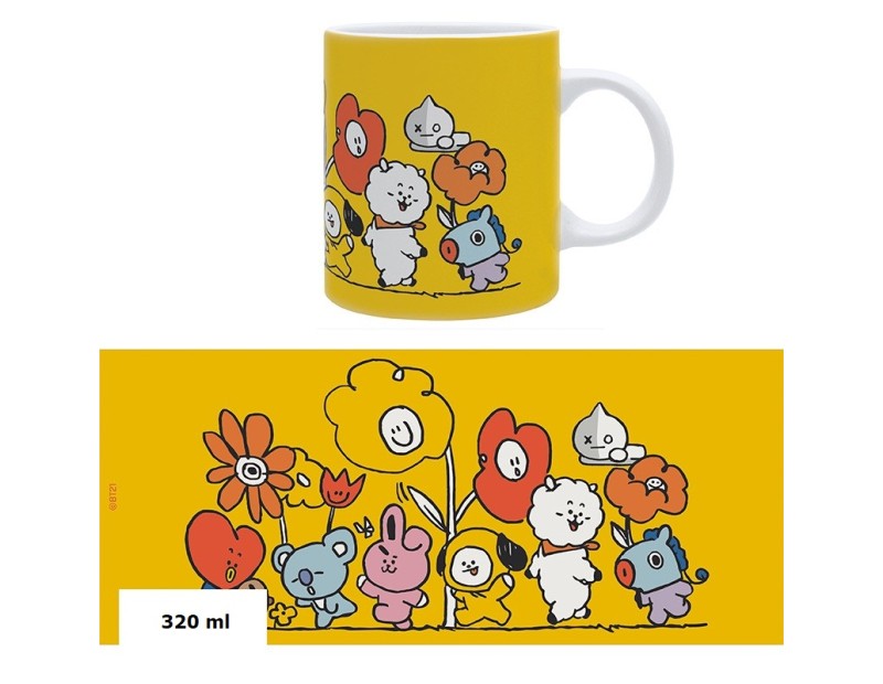 Κούπα BT21 Flowers (320ml Κεραμική)