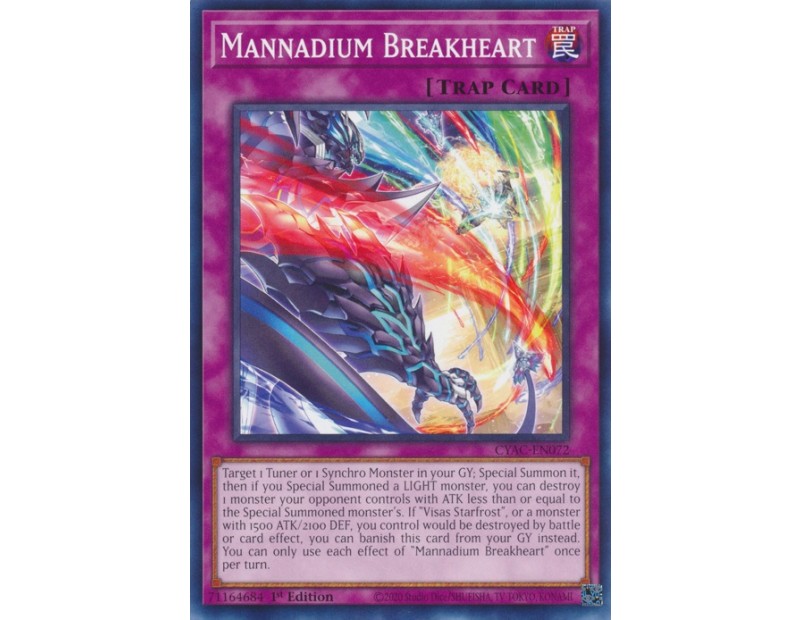 Mannadium Breakheart (CYAC-EN072) - 1st Edition