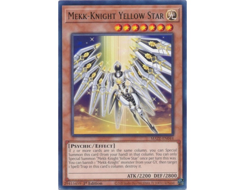 Mekk-Knight Yellow Star (MAZE-EN044) - 1st Edition