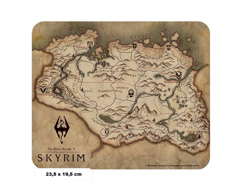 Mousepad Skyrim Map (Flexible)