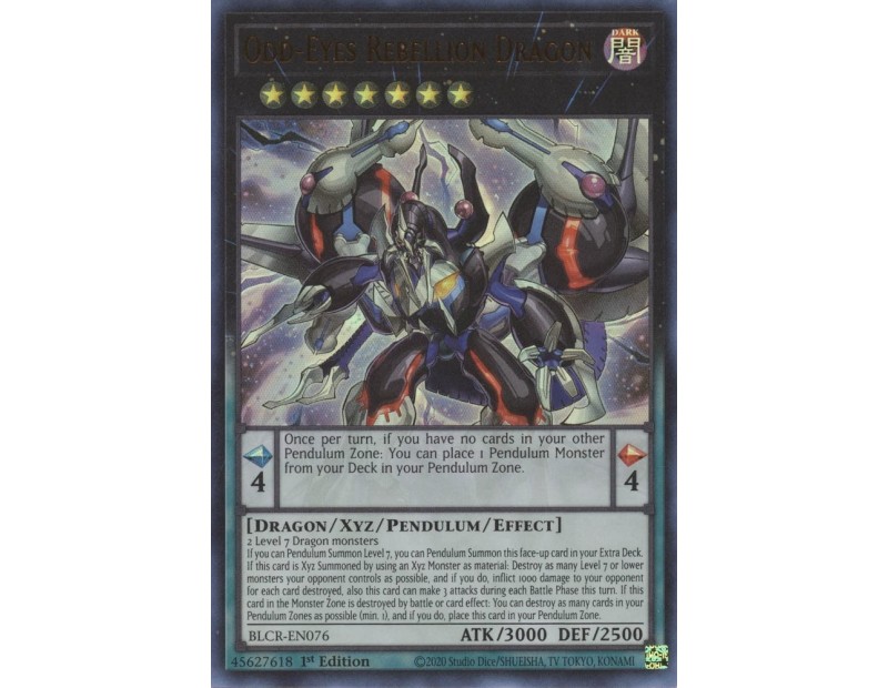 Odd-Eyes Rebellion Dragon (BLCR-EN076) - 1st Edition