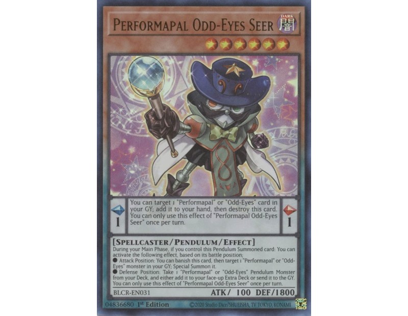 Performapal Odd-Eyes Seer (BLCR-EN031) - 1st Edition