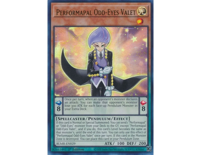 Performapal Odd-Eyes Valet (BLMR-EN029) - 1st Edition