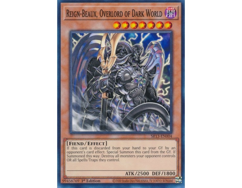 Reign-Beaux, Overlord of Dark World (SR13-EN004) - 1st Edition