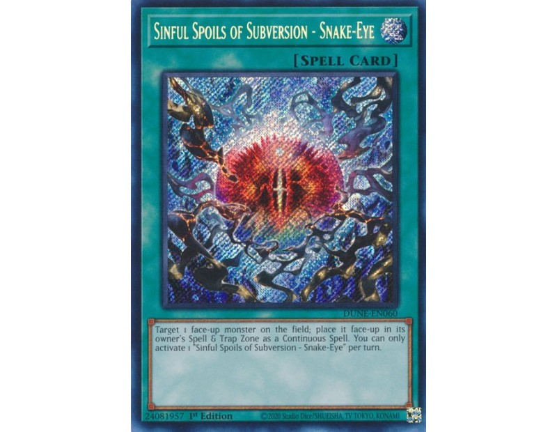 Sinful Spoils of Subversion - Snake-Eye (DUNE-EN060) - 1st Edition