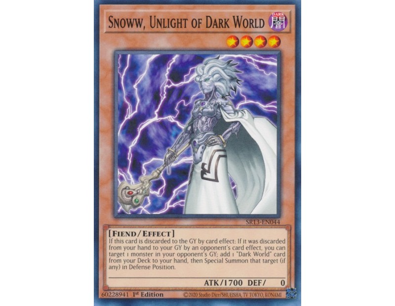 Snoww, Unlight of Dark World (SR13-EN044) - 1st Edition