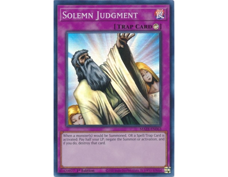 Solemn Judgment (MAZE-EN063) - 1st Edition