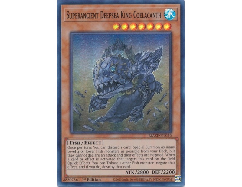 Superancient Deepsea King Coelacanth (MAZE-EN036) - 1st Edition