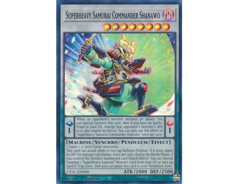 Superheavy Samurai Commander Shanawo (CYAC-EN040) - 1st Edition