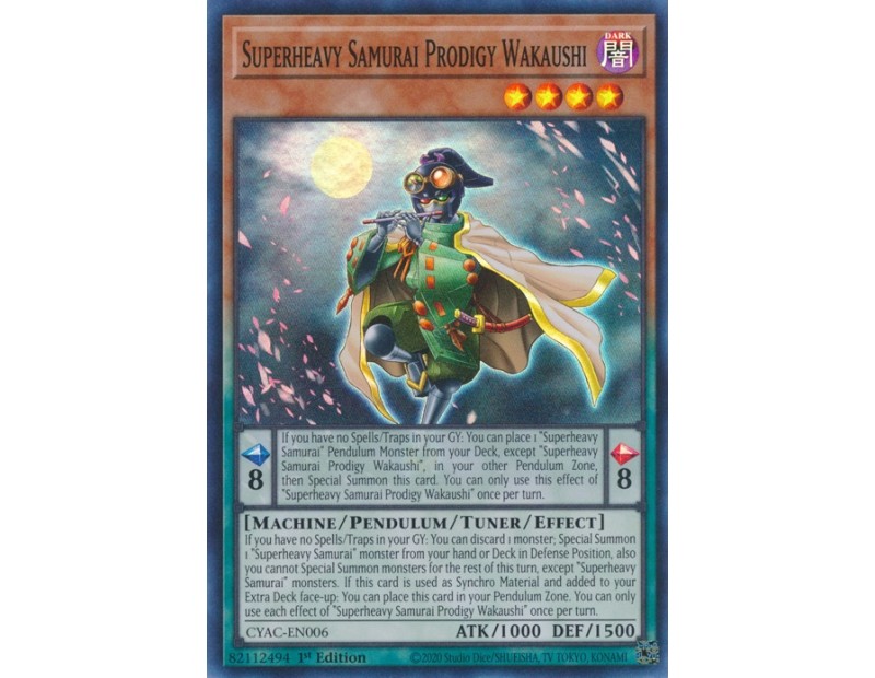 Superheavy Samurai Prodigy Wakaushi (CYAC-EN006) - 1st Edition