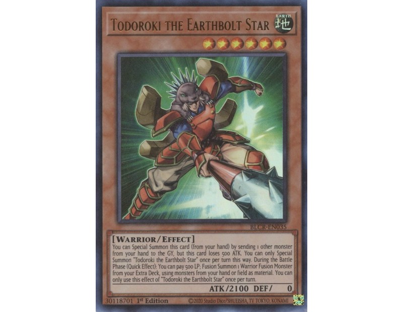 Todoroki the Earthbolt Star (BLCR-EN035) - 1st Edition