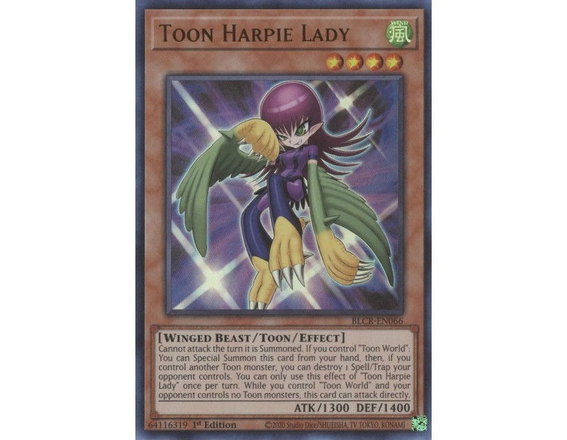 Toon Harpie Lady (BLCR-EN066) - 1st Edition