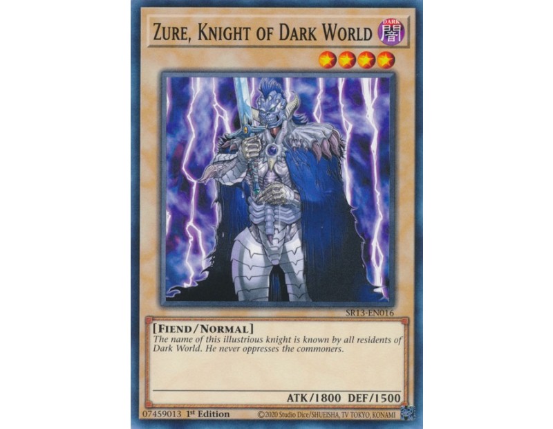 Zure, Knight of Dark World (SR13-EN016) - 1st Edition