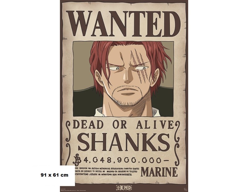 Αφίσα Wanted Shanks 4bn Beli (91x61)