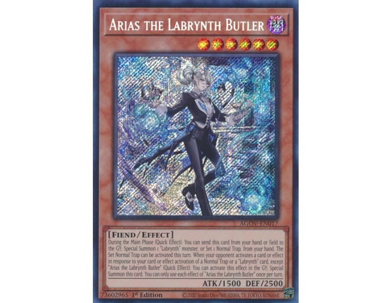 Arias the Labrynth Butler (AGOV-EN017) - 1st Edition