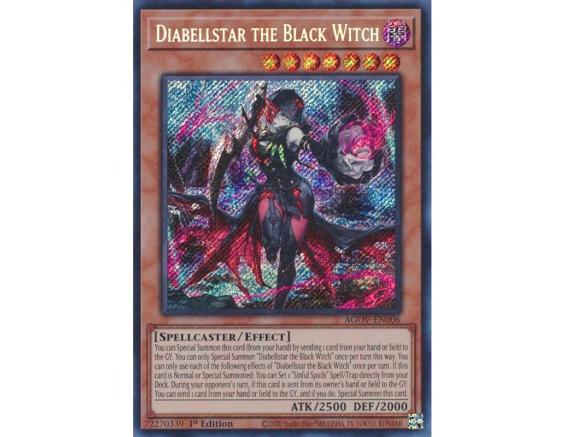 Diabellstar the Black Witch (AGOV-EN006) - 1st Edition