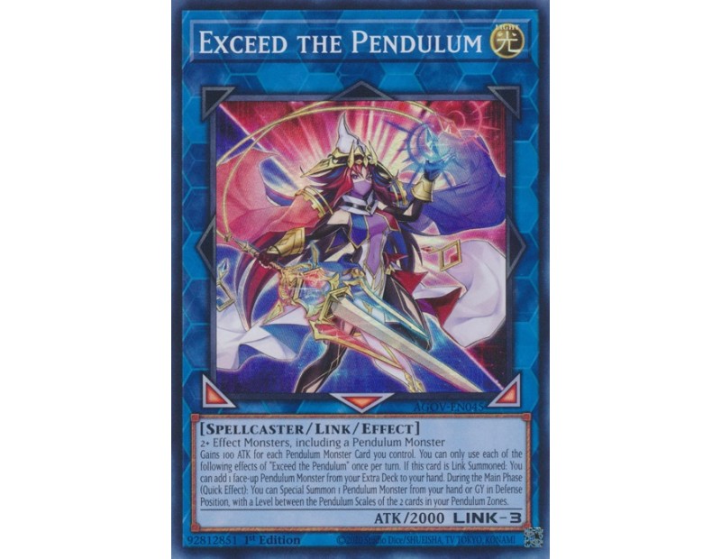 Exceed the Pendulum (AGOV-EN045) - 1st Edition