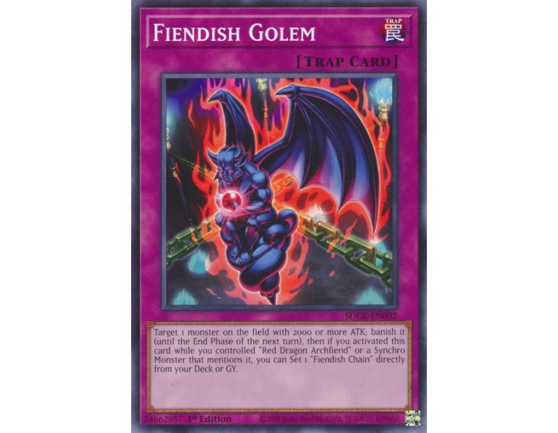 Fiendish Golem (SDCK-EN032) - 1st Edition