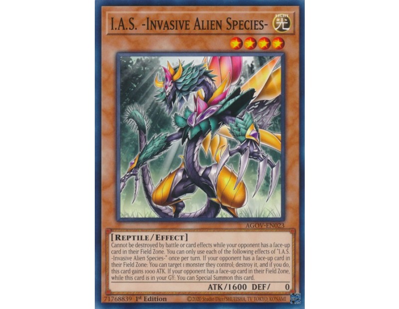 I.A.S. -Invasive Alien Species- (AGOV-EN023) - 1st Edition
