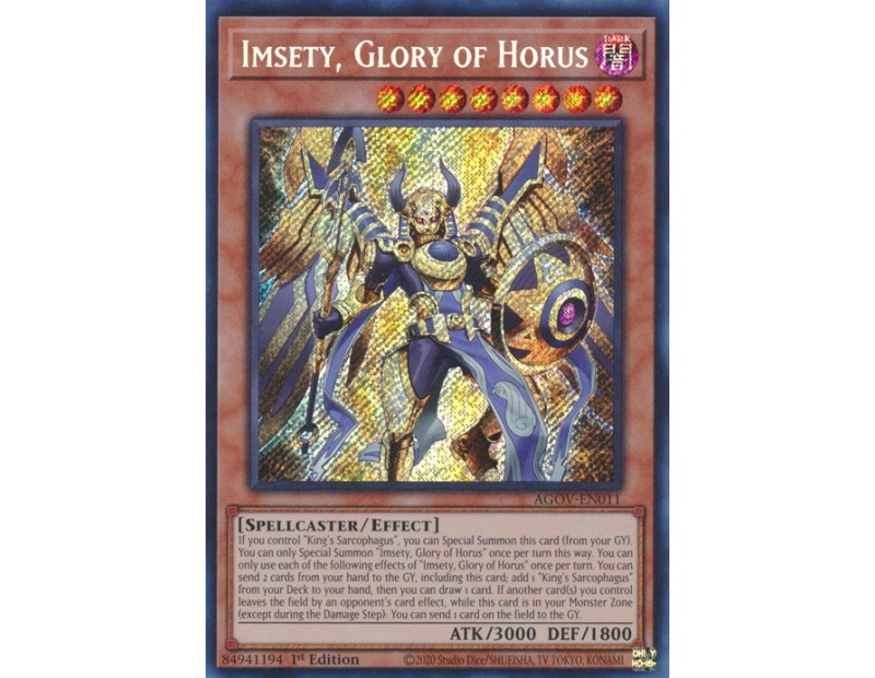 Imsety, Glory of Horus (AGOV-EN011) - 1st Edition