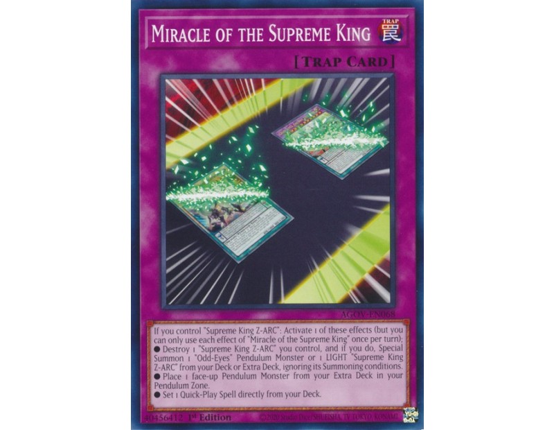 Miracle of the Supreme King (AGOV-EN068) - 1st Edition
