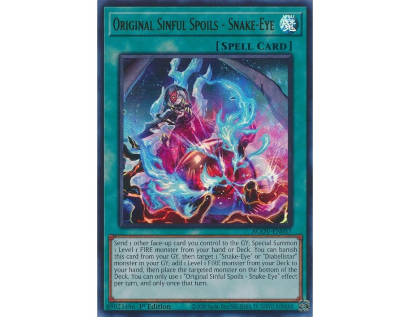 Original Sinful Spoils - Snake-Eye (AGOV-EN057) - 1st Edition