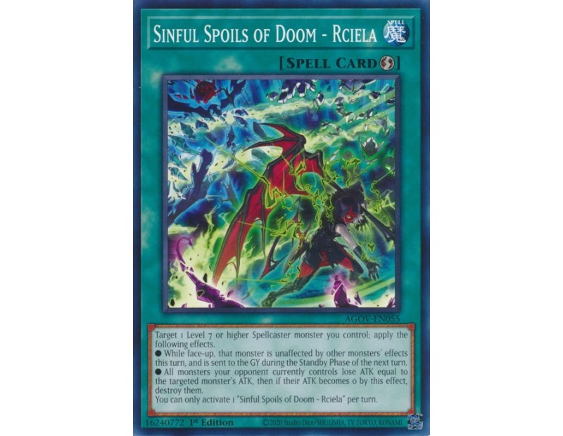 Sinful Spoils of Doom - Rciela (AGOV-EN055) - 1st Edition