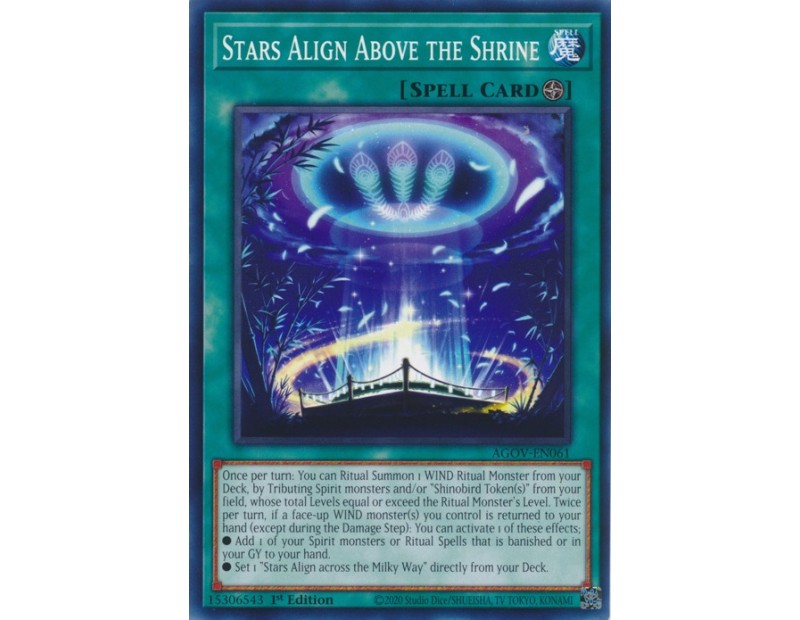 Stars Align Above the Shrine (AGOV-EN061) - 1st Edition