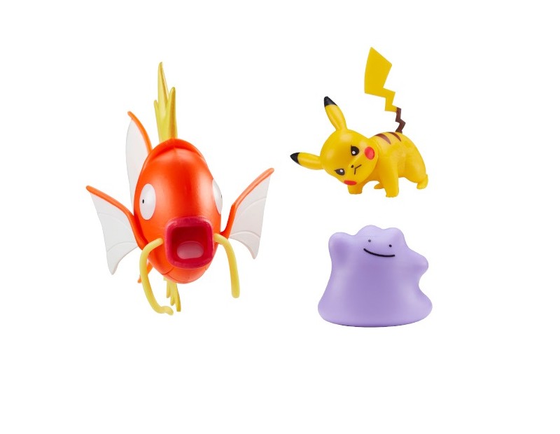 Φιγούρες Pikachu + Ditto + Magikarp