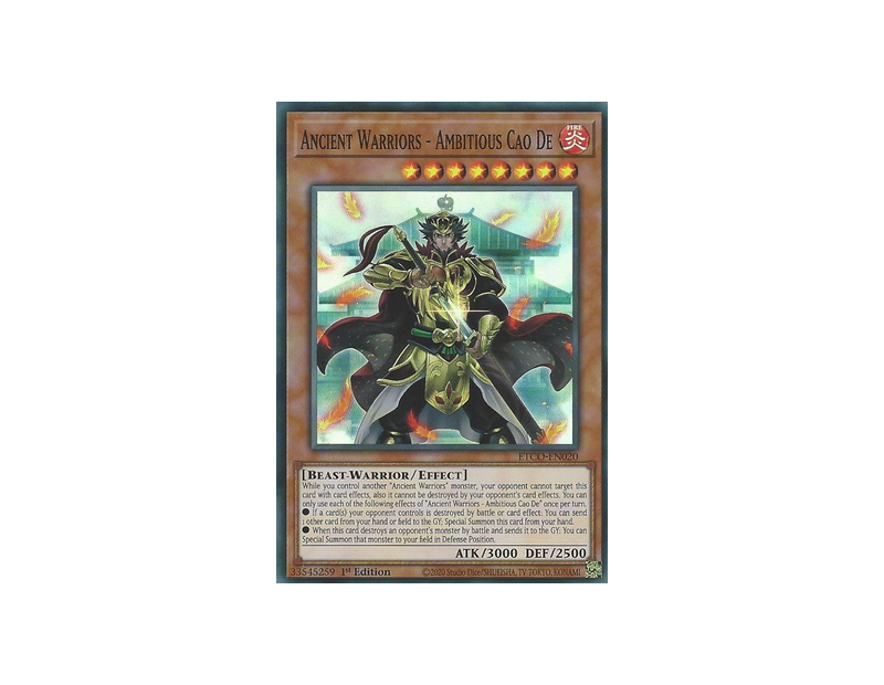 Ancient Warriors - Ambitious Cao De (ETCO-EN020) - 1st Edition