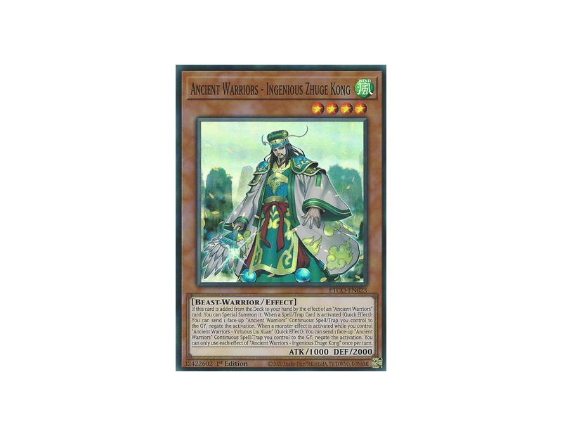 Ancient Warriors - Ingenious Zhuge Kong (ETCO-EN023) - 1st Edition