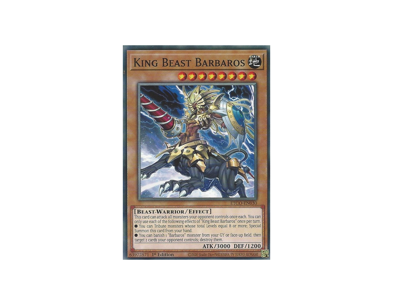 King Beast Barbaros (ETCO-EN030) - 1st Edition