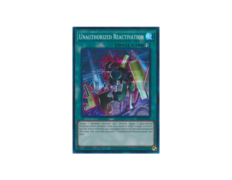 Unauthorized Reactivation (SR10-EN041) - 1st Edition