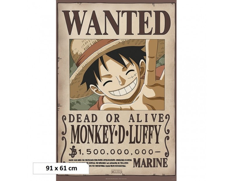 Αφίσα Wanted Luffy 1.5bn Beli (91x61)