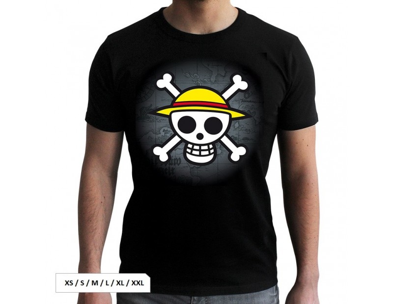 T-shirt Straw Hat Pirates (Μαύρο)